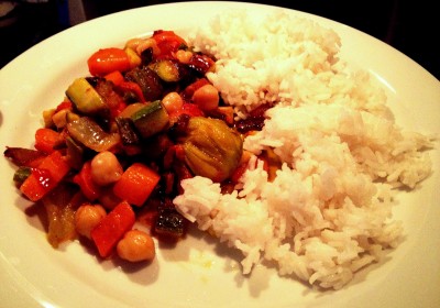 Rice, veggies and chickpeas